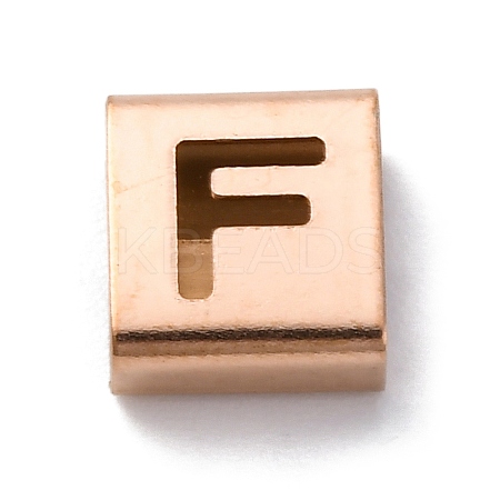 Ion Plating(IP) 304 Stainless Steel Square Slide Charms STAS-L132-08F-RG-1