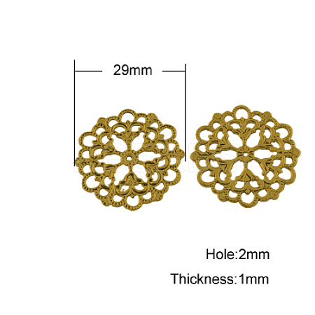 Tibetan Style Filigree Joiners Links TIBE-A11623-AG-LF-1