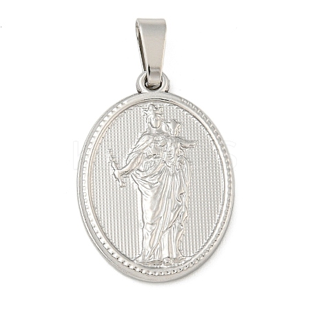 Non-Tarnish 304 Stainless Steel Pendants STAS-B071-02A-26P-1