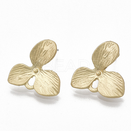 Smooth Surface Alloy Stud Earring Findings PALLOY-T064-06MG-1