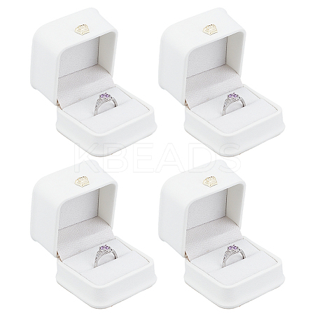 Imitation Leather Covered Plastic Jewelry Ring Boxes OBOX-WH0085-173C-1