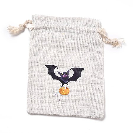 Halloween Cotton Cloth Storage Pouches ABAG-M004-01G-1