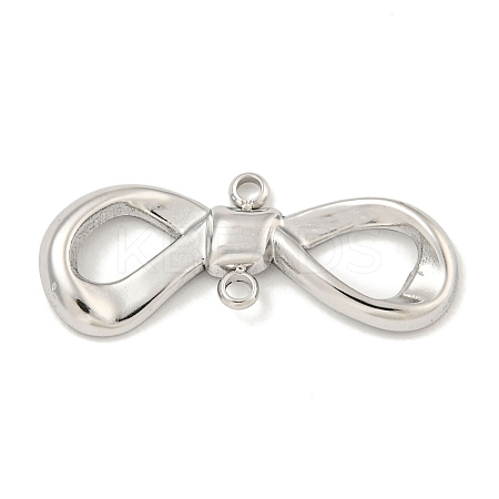 Non-Tarnish 304 Stainless Steel Bowknot Links Connector Charms STAS-A099-10P-1