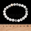 Natural Tourmalinated Quartz Round Beaded Stretch Bracelets GG-CBA12F1-02A-11-5