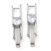 Rack Plating Brass Micro Pave Cubic Zirconia Watch Band Clasps KK-A234-016P-02-1
