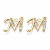 Brass Micro Pave Clear Cubic Zirconia Pendants X-KK-S360-053M-NF-2