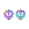 Ion Plating(IP) 201 Stainless Steel Pendants STAS-N098-102M-1