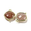 Natural Strawberry Quartz Pendants G-M431-12G-05-2