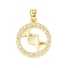 Brass Micro Pave Cubic Zirconia Pendants KK-D357-16G-G-1