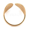 Ion Plating(IP) 304 Stainless Steel Shell Shape Open Cuff Rings for Women RJEW-Z057-02G-3