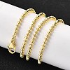 3MM Brass Rondelle Link Chain Necklaces X-NJEW-M108-12G-5