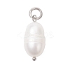 Natural Cultured Freshwater Pearl Rice Pendants PALLOY-JF04200-01-3