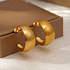 Vintage Luxurious Harbor Style 304 Stainless Steel C-Shaped Stud Earrings for Women LA2122-1
