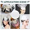 Linen Cloth Mini Hat Fascinator Base AJEW-WH0472-72B-6