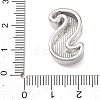 Brass Initial Beads KK-B167-27P-01S-3