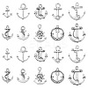 100Pcs 10 Styles Tibetan Style Alloy Charms TIBEP-CJ0001-54-1