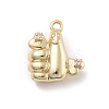 Brass Micro Pave Cubic Zirconia Pendants LS-KK-D283-20G-1