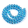 Electroplate Transparent Glass Beads Strands GLAA-T032-T8mm-AB06-3