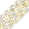 Electroplate Glass Beads Strands EGLA-T021-08C-1