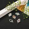 Tibetan Style Alloy Frames with Cat Eye Beads Links PALLOY-JF00479-3