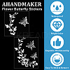 12 Sheets 12 Styles Flower Plastic Self Adhesive Car Stickers STIC-GA0001-11-4