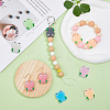 16Pcs 8 Colors Frog Luminous Food Grade Eco-Friendly Silicone Focal Beads SIL-DC0001-21-4