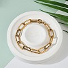 Ion Plating(IP) 304 Stainless Steel Paperclip Chain Bracelets BJEW-F412-02G-1