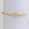 Brass Beaded Stretch Bracelets for Women FS-WG560D0-23-1