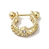 Rack Plating Brass Pave Clear Cubic Zirconia Nose Studs for Women Men EJEW-C097-23C-G-1