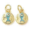 Rack Plating Brass Enamel Charms X-KK-K392-06G-1
