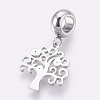 304 Stainless Steel European Dangle Charms X-STAS-O097-07P-2
