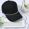 6Pcs 3 Styles 304 Stainless Steel & Round Plastic Pearl Beads Baseball Cap Chain AJEW-SC0003-57-4