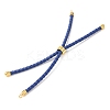 Adjustable Round Braided Microfiber Leather Cord Bracelet Making KK-CBAC260-01G-27-2