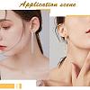 Boho Tassel Chandelier Earrings Cubic Zirconia Long Earrings Crystal Dangling Earrings Long Drop Chain Earrings Long Rhinestone Tassel Earrings for Women JE1070B-7