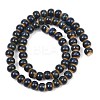Handmade Fancy Antique Glazed Porcelain Ceramic Round Beads Strands PORC-L019-6mm-07A-3