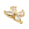 Brass Micro Pave Cubic Zirconia Pendants KK-D283-24G-2