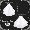 Bowknot Polyester Long Mesh Tulle Bridal Veils OHAR-WH20005-06-2