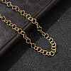 5MM 304 Stainless Steel Rhombus Link Chain Necklaces for Women Men NJEW-A054-02G-1
