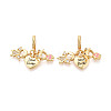 Brass Micro Pave Cubic Zirconia Pendants X1-KK-N271-16G-1