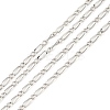 Anti-Tarnish Rhodium Plated 925 Sterling Silver Figaro Chains STER-F052-15P-1