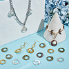 64Pcs 4 Colors Tibetan Style Alloy Irregular Ring Bead Frames FIND-NB0004-71-5