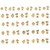 Rack Plating Brass Micro Pave Clear Cubic Zirconia Stud Earrings EJEW-K299-01G-2