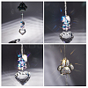Pet Memorial Alloy Rhinestone Cat Paw Print Hanging Suncatchers HJEW-WH20022-03S-4