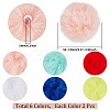 12Pcs 6 Colors Handmade Faux Rabbit Fur Pom Pom Ball Covered Pendants WOVE-SC0001-07-2