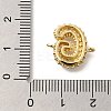 Brass Micro Pave Cubic Zirconia Letter Links KK-I717-04G-3