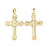 Brass Micro Pave Cubic Zirconia Pendants KK-K408-27G-1