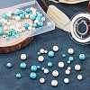 Synthetic Turquoise & Magnesite Round Beads TURQ-SC0001-04-4