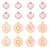 32Pcs 5 Styles Golden Plated Alloy Enamel Charms ENAM-TA0003-13A-1