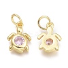 Brass Micro Pave Cubic Zirconia Pendants LS-KK-P187-12H-G-2