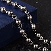 Non-Tarnish Crucifix Cross Stainless Steel Rosary Bead Necklaces X-NJEW-O096-27-5